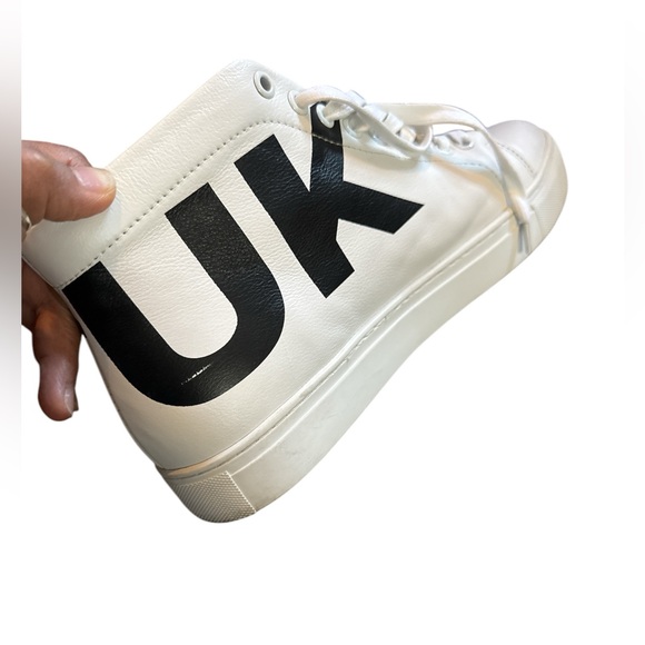 French Connection UK (FCUK) Triomphe Leather high top sneakers in white size 9 - Picture 3 of 9